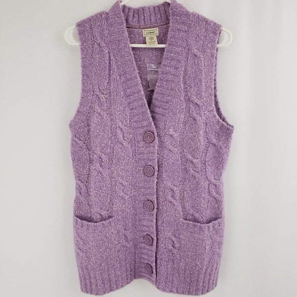 L.L. Bean Sweaters - LL Bean Wool Blend Button-Front Sweater Vest SMALL